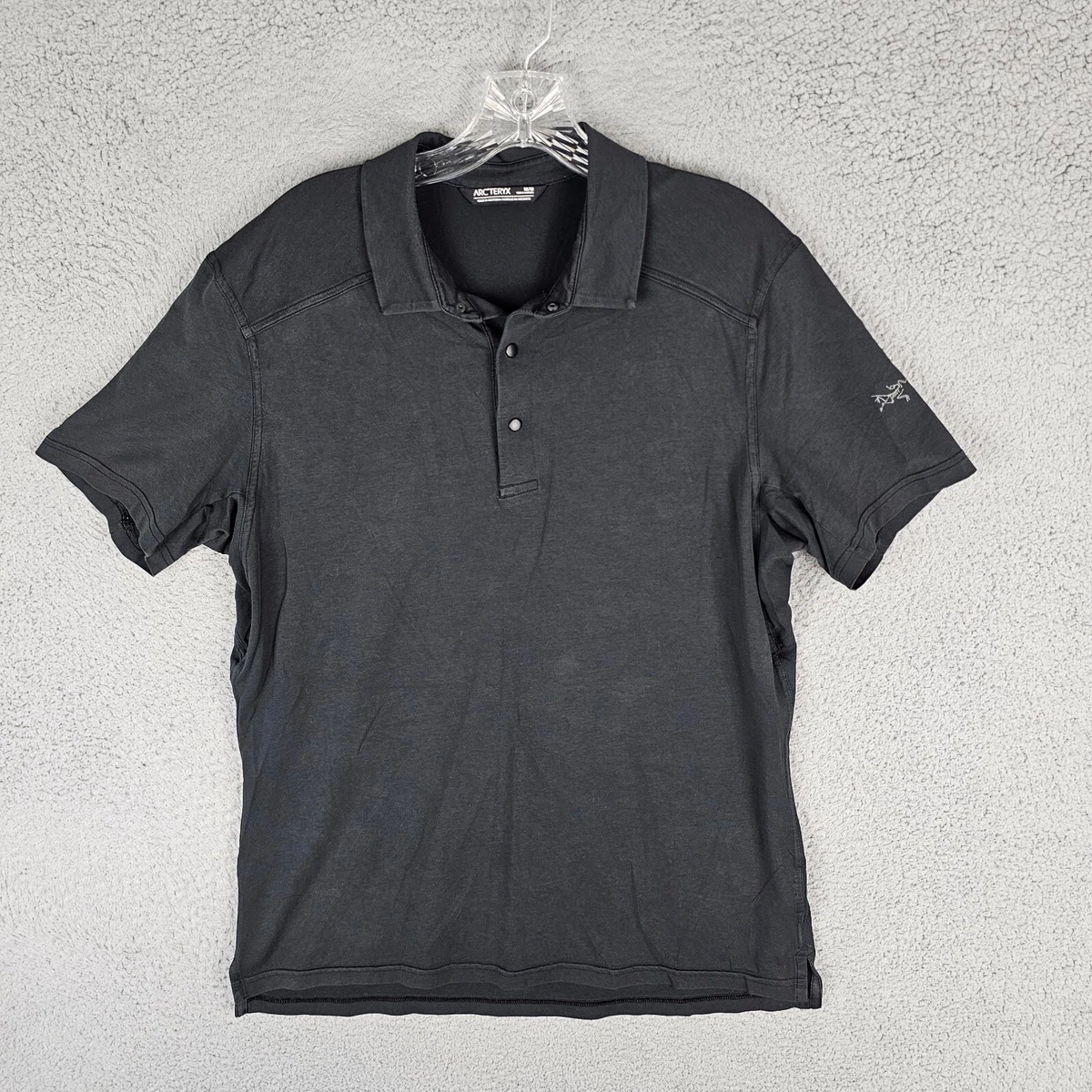トップス ARC'TERYX CORMAC POLO SS Black Heather Arc'Teryx CORMAC POLO SS : MEN'S - Mike's Bike Shop