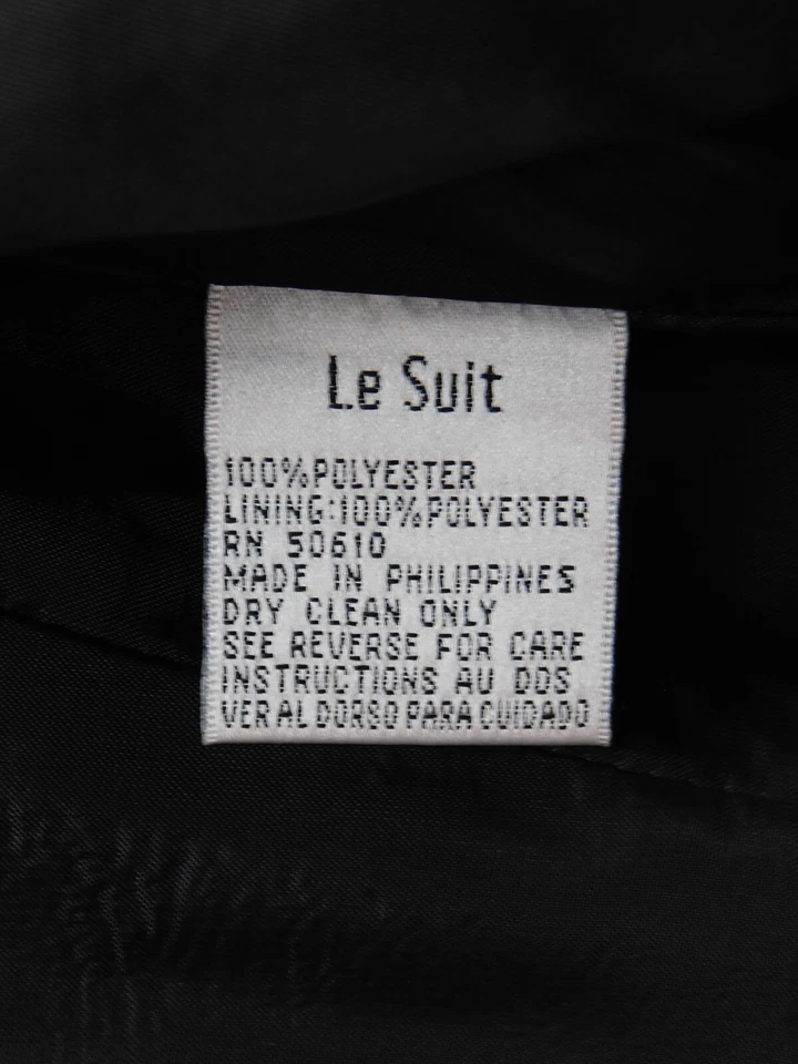 Blazer Le Suit para mujer 6 Essentials negro corbata alrededor como nuevo Foto 4 de 4