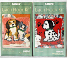 LATCH HOOK KITS - CARON "BEST FRIENDS"  "SPOT" DOGS  CATS - 12" BY 12" - NIP 