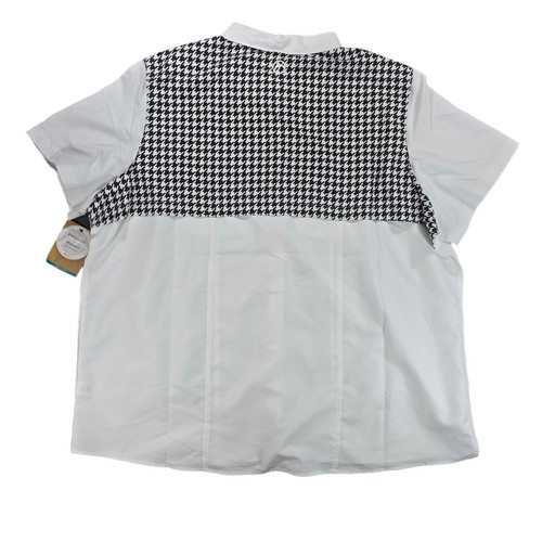Magellan Lake Fork Alabama Shirt Women 3X White Houndstooth Fishing NWT - 第 4/9 張圖片