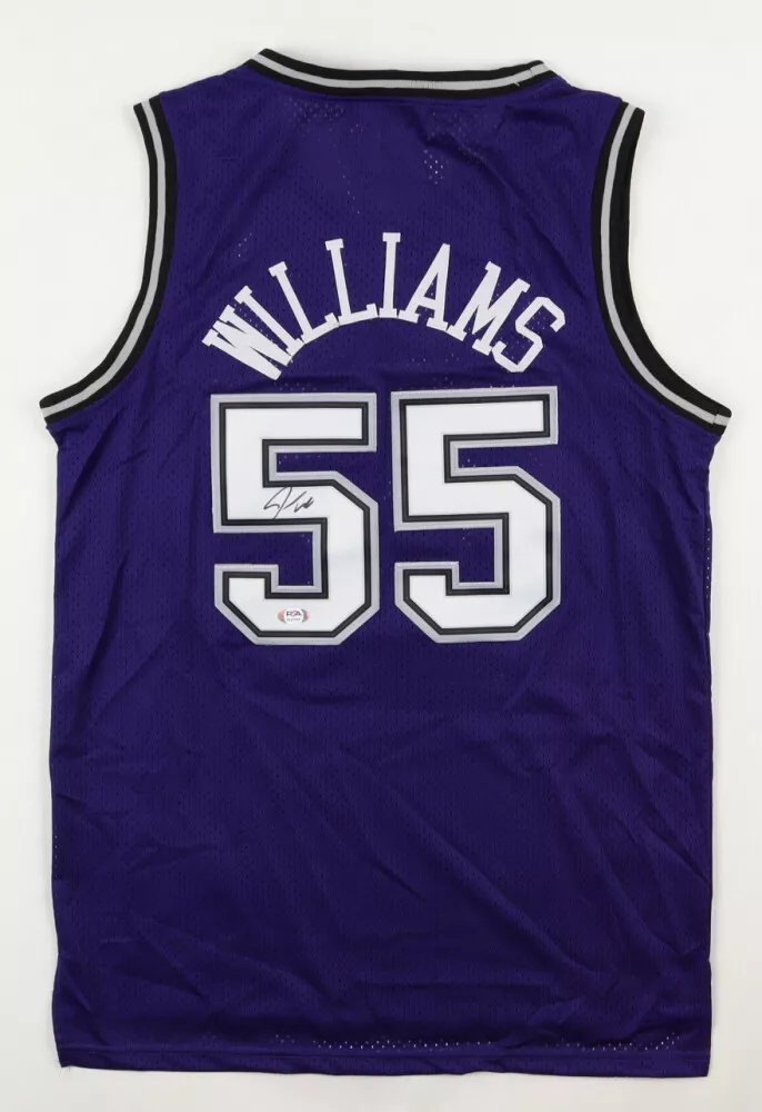 Chocolate Sacramento Kings Jason Williams White Signature Shirt