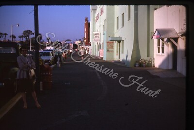 Santa Monica Pier Street Scene California Roller Skating 35mm Slide 1960s Women