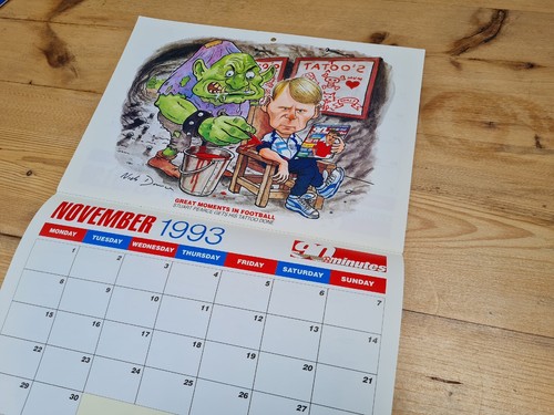 90 Minutes Great Moments In Football Calendar 1993 | 90s Footballer Caricatures - Picture 4 of 6