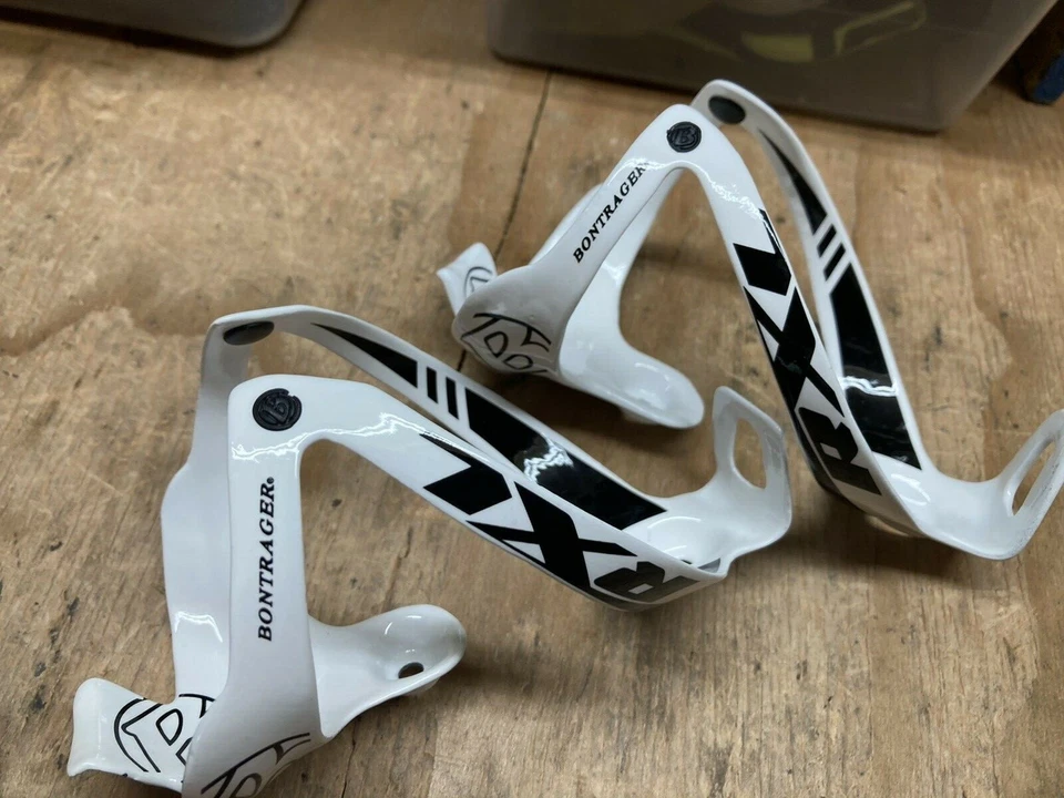 Blanco Bontrager RXL fibra de carbono botella de agua jaulas race x lite xxx par brillante Foto 4 de 4