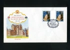 GB 1980 4th Aug PHILART FDC Queen Mother gutter pr London Library WC SHS s6y++++