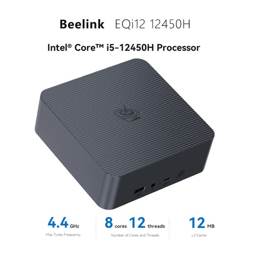 Beelink Mini PC Game EQi12 Intel Core i5-12450H DDR5 24GB+500GB/1TB up to 4.4GHz - Picture 1 of 23