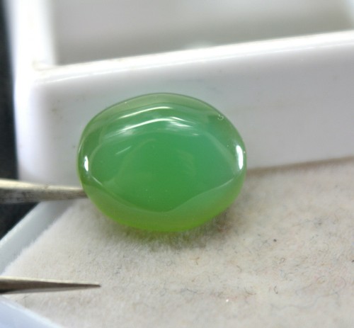 4.55 Ct Certified Natural Untreated Zambian Emerald Oval Cabochon Gemstone E2936 - Picture 3 of 4