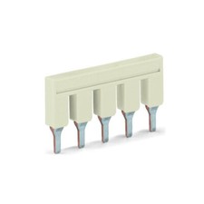 Image of 5pcs WAGO 2006-405 Push-in Type Jumper Bar 5-Way Insulated Light Gray New