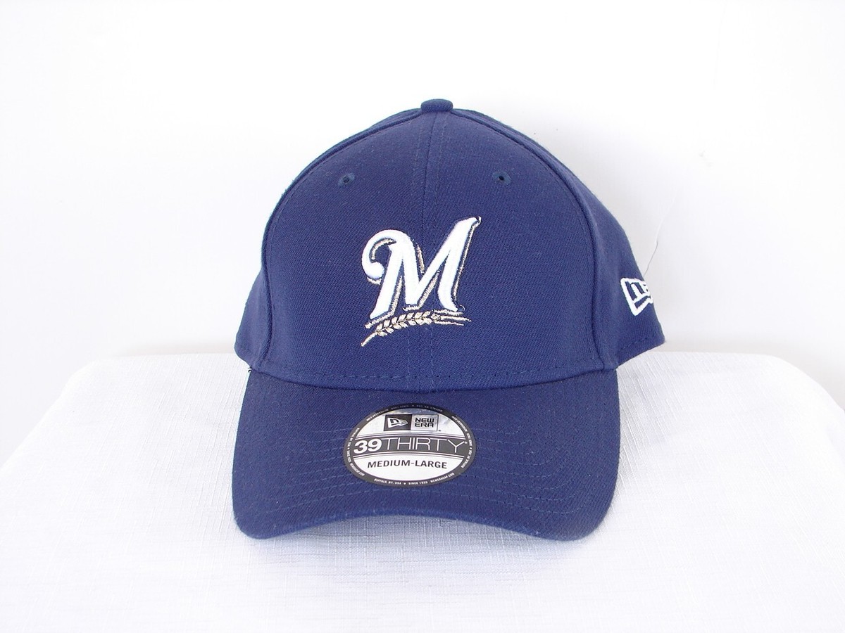 Milwaukee Brewers New Era 39 Thirty Fitted Cap Hat Size Medium Large
