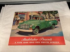 1949 Studebaker New One-ton Truck Series Truck Dealer Showroom Sales Brochure 1949 Studebaker New One-ton Truck Series Truck Dealer Showroom Sales Brochure