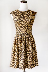 leopard print skater dress uk