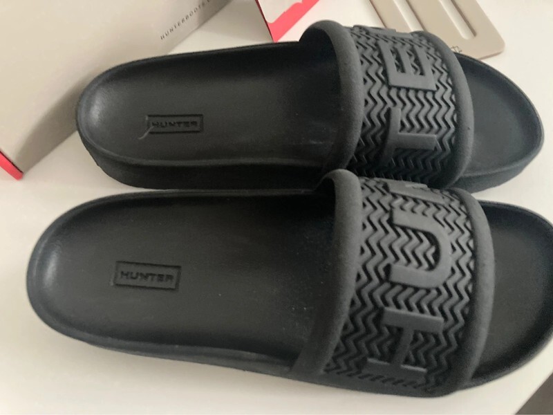 Hunter LOGO 39 unisex Foam Slide swimming holidays new in box