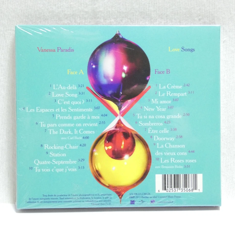 VANESSA PARADIS LOVE SONGS CD DOUBLE ALBUM ARTISTE FRANCAISE NEUF SOUS BLISTER - Photo 2/2