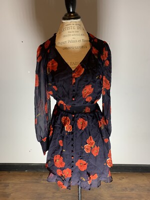 intermix red dress INTERMIX Twist Front Satin dress. SIZE-S, COLOUR-RED&MAROON, $285