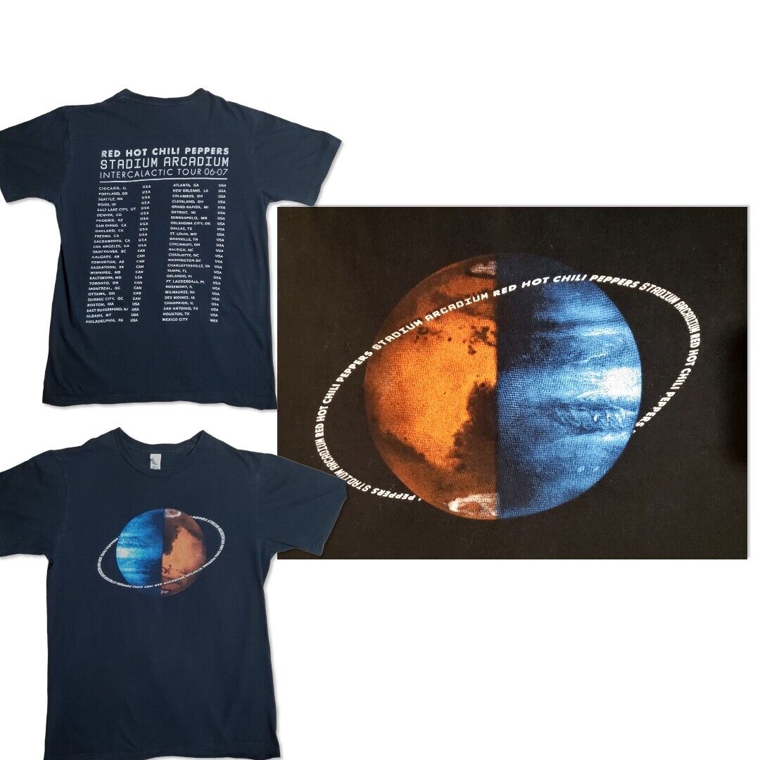 Red Hot Chili Peppers Stadium Arcadium 2006 Tour Double Sided Globe T-Shirt M | eBay Red Hot Chili Peppers Stadium Arcadium 2006 Tour Double Sided Globe T-Shirt M | eBay