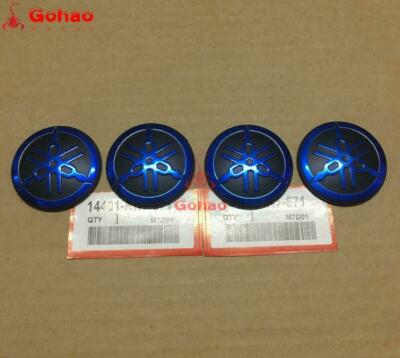 4 piece of Tuning Fork Badge Emblem Decal 5cm Blue for Bikes R1 R3 R6 R7 MT RX