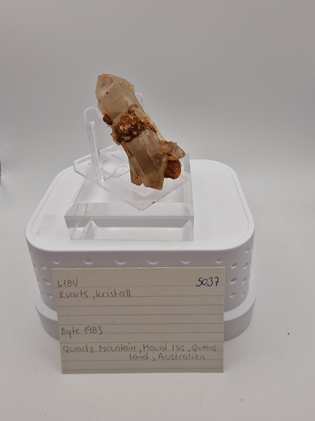 Terminated Quartz Crystal From Quartz Mountain, Mount Isa, Queensland Australia