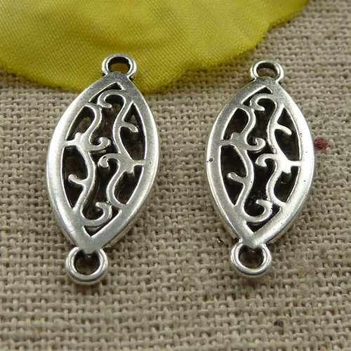 Envío Gratuito 140 piezas Bonitos Conectores Plata Tibetana 25x10mm L-4252 - Imagen 3 de 4