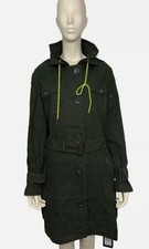 KHUJO Damen Übergangsjacke Mantel Jacke Frühling Gürtel Modell:Frühling, Grün