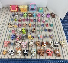 Huge Lot of 86 Littlest Pet Shop LPS Pets Accessories Mixed Years Dog Cat