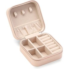 Mini Travel Jewelry Case Organizer Box for Rings Earrings Necklaces Pendants