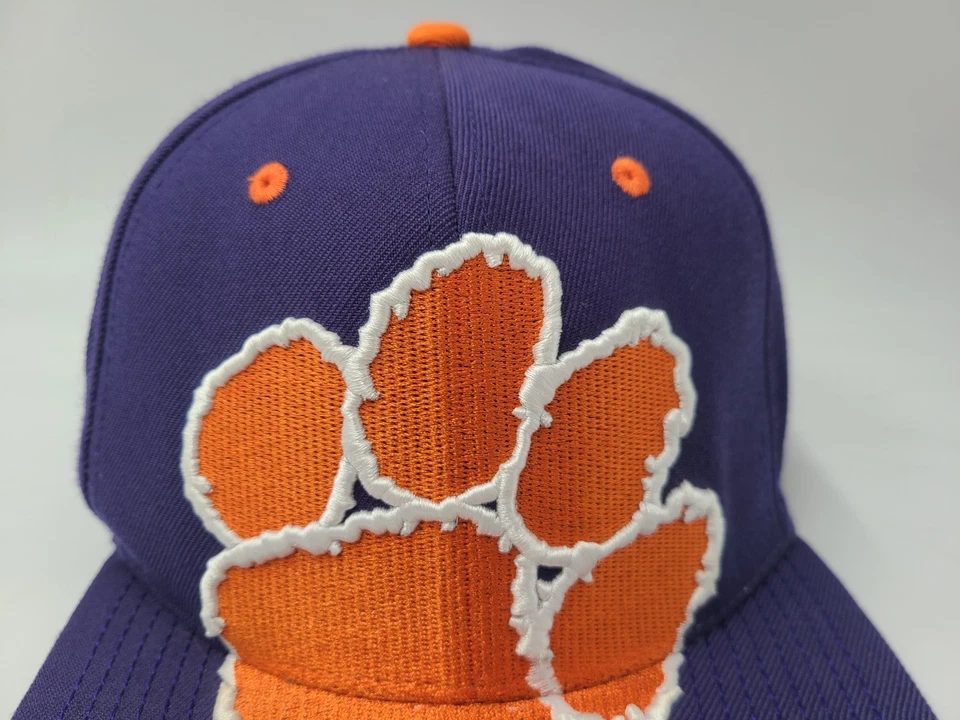 Clemson University Tigers Big Logo Teeth Brim Zephyr Snapback Hat Cap Men NCAA - Image 4 of 4