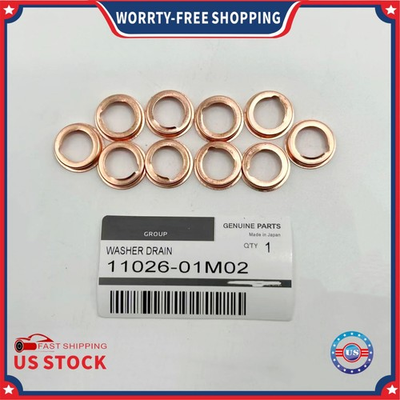 #ad OEM 10X Oil Drain Plug Crush Washer FOR Nissan GT R 11026 JA00A 11026 01M02 USA $9.76