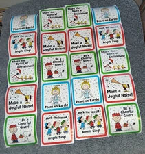 20 Peanuts Christmas Stickers Charles Schulz Charlie Brown Snoopy Woodstock