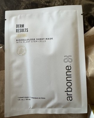 Arbonne Derm Results Solutions  Biocellulose Sheet Mask with Plant Stem Cells