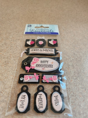 Sandylion Essentials~Anniversary~dimensional stickers for scrapbooking/crafts
