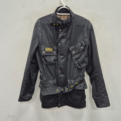 Barbour Original A7 Trials Wax Waterproof Country Biker Jacket Coat Sz Medium z