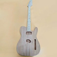 DIY Unfinished Electric Guitar Set: Paulownia Body, Maple Neck  Fingerboard