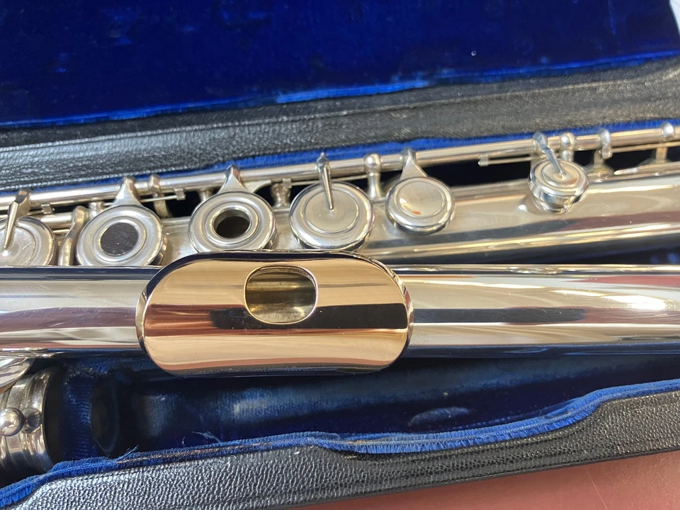 UNA EXCELENTE FLAUTA POWELL VINTAGE PRE-AGUA "HECHA A MANO PERSONALIZADA", LABIO ORO MACIZO 14K. Foto 2 de 4