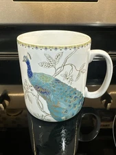 222 Fifth Peacock Garden Jumbo Mug 9631633 Great Condition Large Mug
