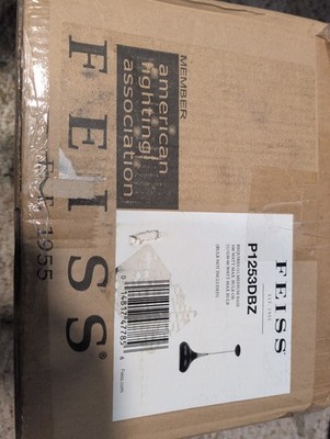 Feiss Belle 1 Light 10 inch Mini Pendant, Dark Bronze, P1253DBZ