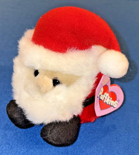 Puffkins Santa Claus Stuffed Plush Beanie Bottom Shelf Sitter Swibco 1994