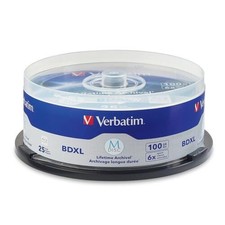 Verbatim 98914 25PK M-DISC BDXL 4X 100GB BRANDED SURFACE SPINDLE