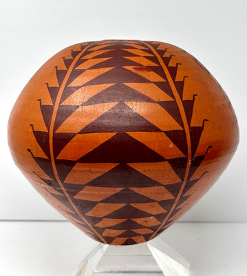 UNUSUAL NATIVE AMERICAN TAOS PUEBLO POTTERY BASKET OLLA SIGNED AFTER DAVID SALK