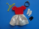 Vtg Barbie Skipper #1902 Silk N Fancy Dress Headband Japan Shoes Socks, Complete