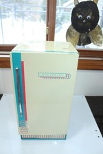 Vintage Wolverine Toy Refrigerator Pressed Steel Retro Colors  Design 15" Tall