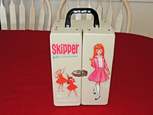 Vintage 1964 Skipper Barbie’s Little Sister Doll Carrying Case Mattel Vinyl