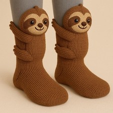 Cute Soth Socks Knitted Pattern Only Floor Socks Unisex Funny Christmas Gift