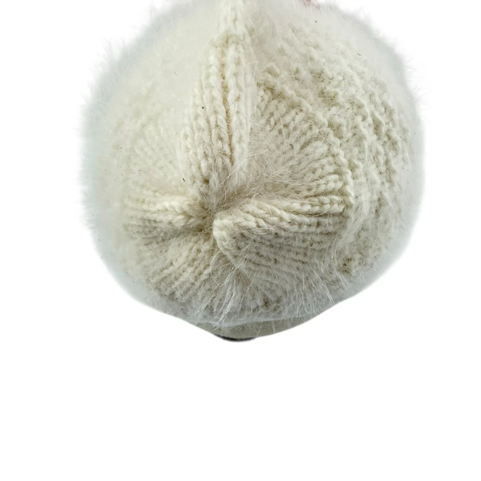 NOVO Boné Chapéu Creme Bebê Vintage Brenton Teares Nova York Angorá Lã Boné Anos 50 - Imagem 4 de 4