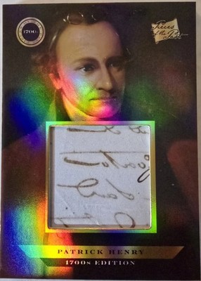 2024 Pieces Of The Past 1700s Patrick Henry Hand Written Document Relic