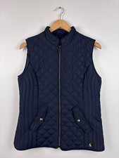 Womens Joules Quilted Full Zip Vest Jacket Navy Blue Size US 8 / UK 12 / EU 40