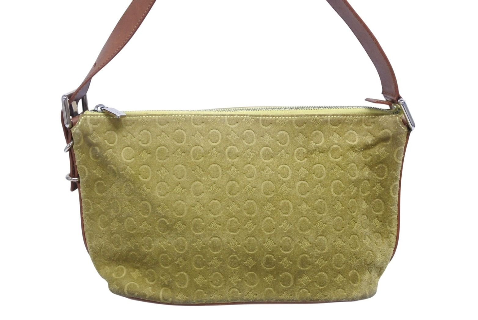 CELINE Macadam Pattern Embossed Suede Shoulder Ba… - image 3