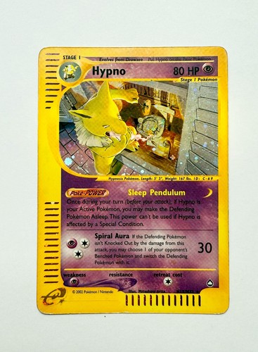 Pokemon TCG Hypno H12/H32 Aquapolis Holo Rare English 80 HP Stage 1