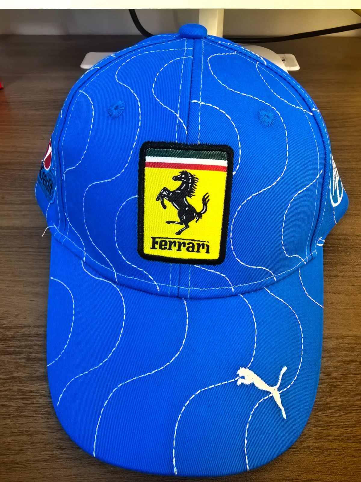 Ferrari's new men's outdoor casual blue baseball cap adjustable hat