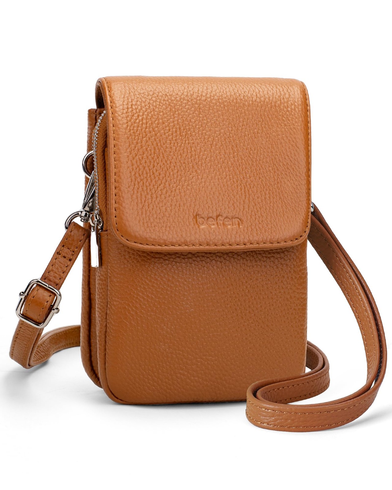 befen Genuine Leather 5 inches (L) x 7.48 (H) x 2.17 (W), Brown