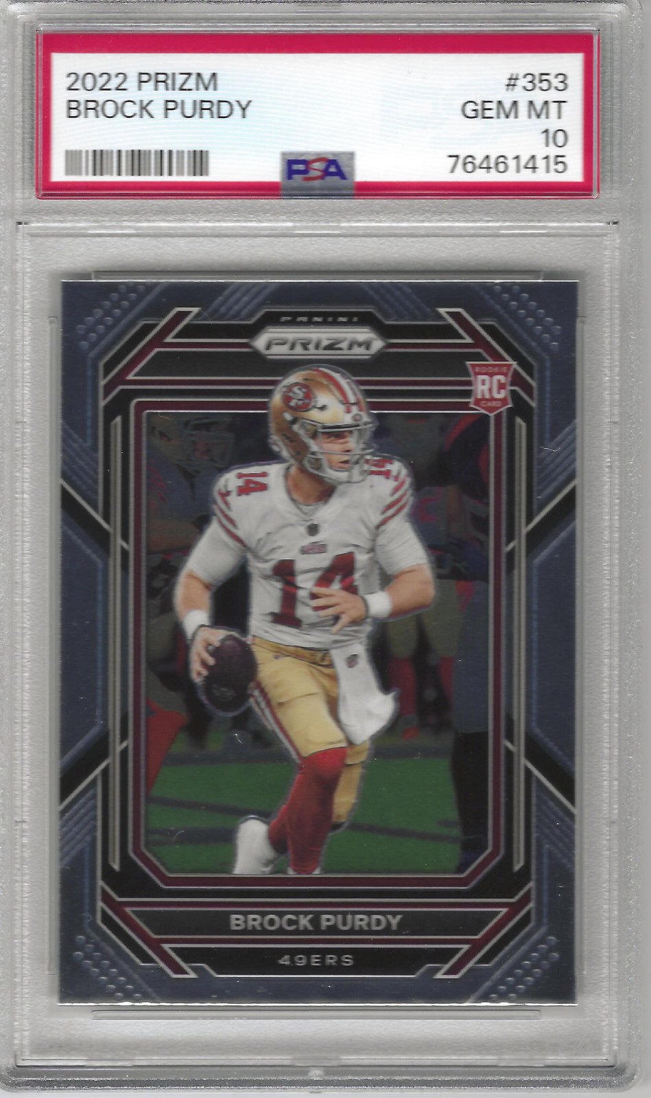 PSA 10 GEM MINT 2022 PANINI PRIZM BROCK PURDY RC #353 - SAN FRANCISCO 49ERS